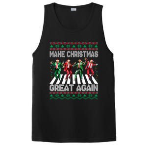 Make Christmas Great Again Ugly Trump Dance Santa Funny Gift PosiCharge Competitor Tank