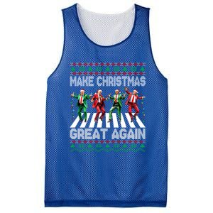 Make Christmas Great Again Ugly Trump Dance Santa Funny Gift Mesh Reversible Basketball Jersey Tank