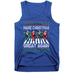 Make Christmas Great Again Ugly Trump Dance Santa Funny Gift Tank Top