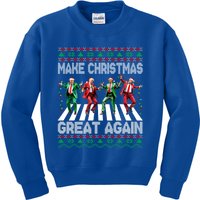 Make Christmas Great Again Ugly Trump Dance Santa Funny Gift Kids Sweatshirt