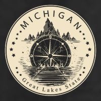 Michigan Compass Great Lake State MI Pride USA Adult Drive Performance Visor