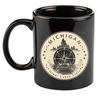 Michigan Compass Great Lake State MI Pride USA 11oz C Handle Ceramic Mug