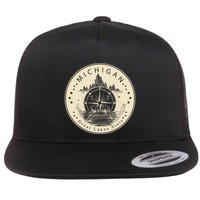 Michigan Compass Great Lake State MI Pride USA Flatbill Hat
