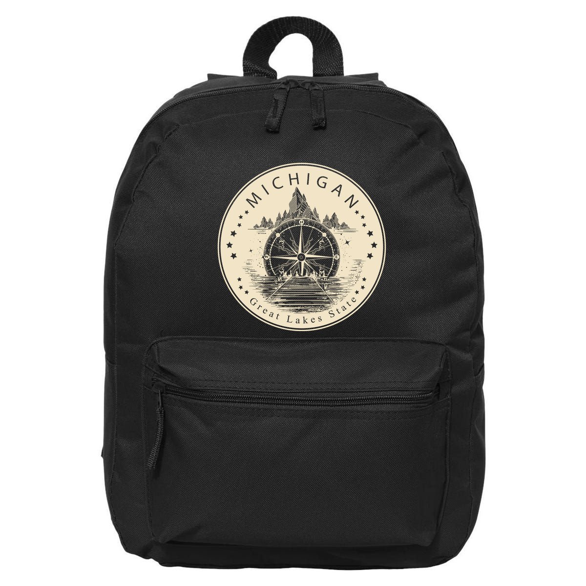 Michigan Compass Great Lake State MI Pride USA 16 in Basic Backpack