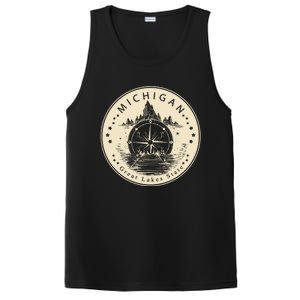 Michigan Compass Great Lake State MI Pride USA PosiCharge Competitor Tank