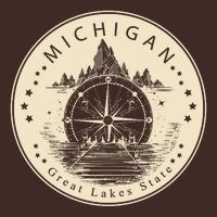 Michigan Compass Great Lake State MI Pride USA Beanie
