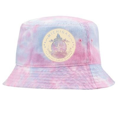 Michigan Compass Great Lake State MI Pride USA Tie-Dyed Bucket Hat