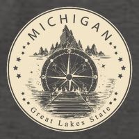 Michigan Compass Great Lake State MI Pride USA Vector Backpack