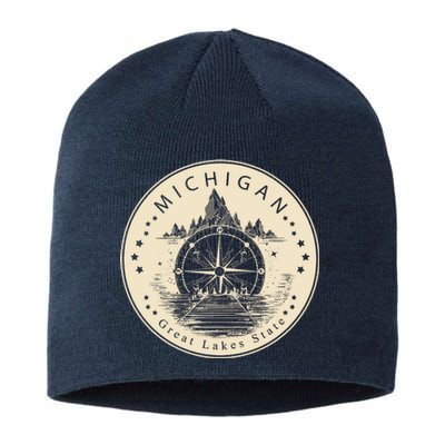 Michigan Compass Great Lake State MI Pride USA Sustainable Beanie