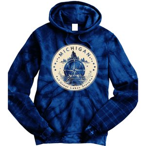 Michigan Compass Great Lake State MI Pride USA Tie Dye Hoodie