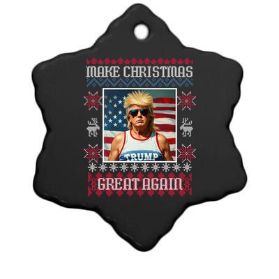 Make Christmas Great Again Trump Christmas Gift Ceramic Star Ornament