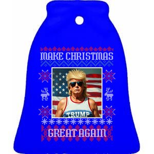 Make Christmas Great Again Trump Christmas Gift Ceramic Bell Ornament