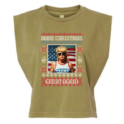 Make Christmas Great Again Trump Christmas Gift Garment-Dyed Women's Muscle Tee