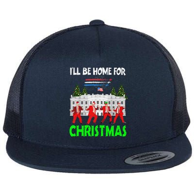 Make Christmas Great Again Trump Santa Hat Sunglasses Flat Bill Trucker Hat