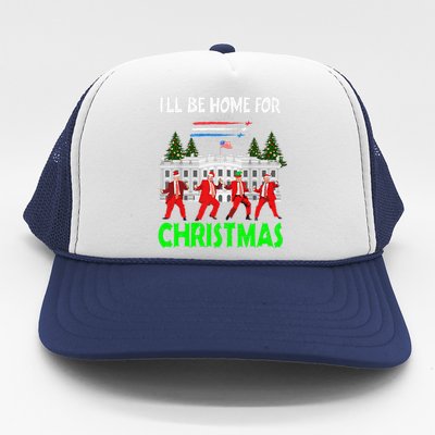 Make Christmas Great Again Trump Santa Hat Sunglasses Trucker Hat