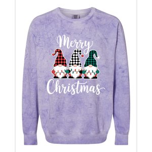 Merry Christmas Gnomes Winter Vibes Christmas Gift Colorblast Crewneck Sweatshirt