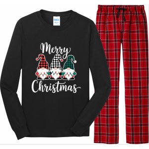 Merry Christmas Gnomes Winter Vibes Christmas Gift Long Sleeve Pajama Set