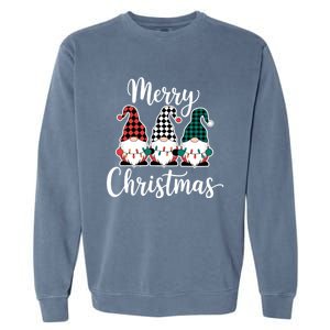 Merry Christmas Gnomes Winter Vibes Christmas Gift Garment-Dyed Sweatshirt