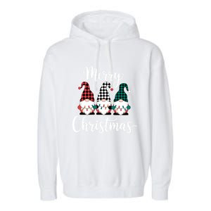 Merry Christmas Gnomes Winter Vibes Christmas Gift Garment-Dyed Fleece Hoodie