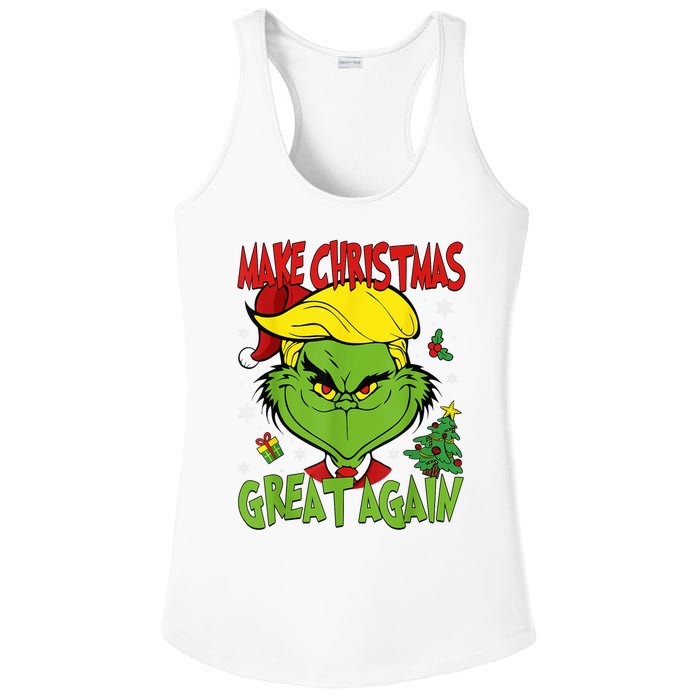 Make Christmas Great Again Funny Santa Trump 2024 Ladies PosiCharge Competitor Racerback Tank