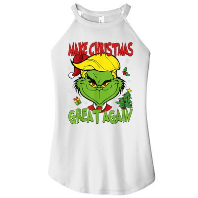 Make Christmas Great Again Funny Santa Trump 2024 Women's Perfect Tri Rocker Tank