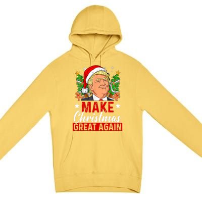 Make Christmas Great Again Trump Ugly Christmas Sweate Premium Pullover Hoodie