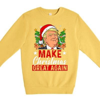 Make Christmas Great Again Trump Ugly Christmas Sweate Premium Crewneck Sweatshirt