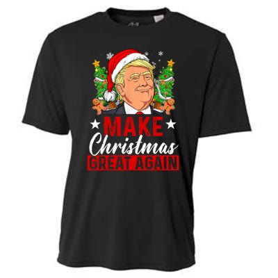 Make Christmas Great Again Trump Ugly Christmas Sweate Cooling Performance Crew T-Shirt