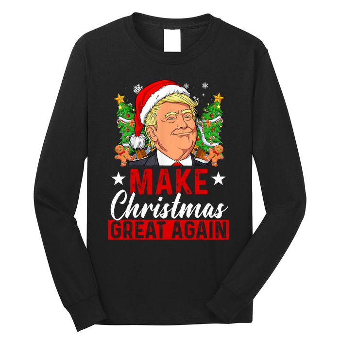 Make Christmas Great Again Trump Ugly Christmas Sweate Long Sleeve Shirt