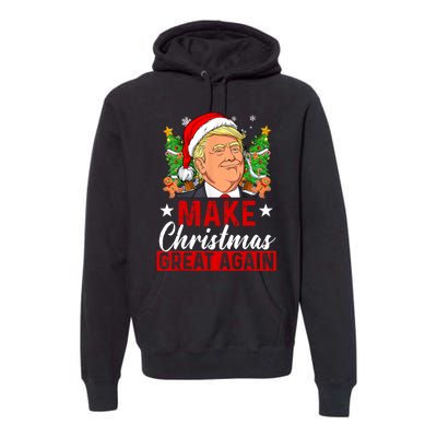 Make Christmas Great Again Trump Ugly Christmas Sweate Premium Hoodie