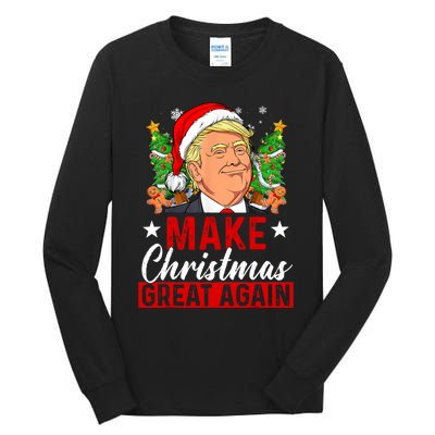 Make Christmas Great Again Trump Ugly Christmas Sweate Tall Long Sleeve T-Shirt