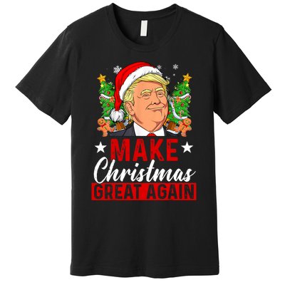 Make Christmas Great Again Trump Ugly Christmas Sweate Premium T-Shirt