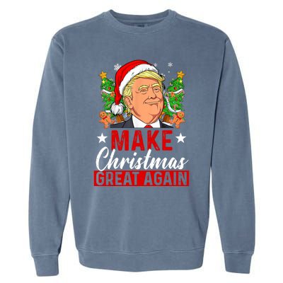 Make Christmas Great Again Trump Ugly Christmas Sweate Garment-Dyed Sweatshirt