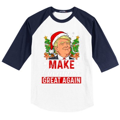 Make Christmas Great Again Trump Ugly Christmas Sweate Baseball Sleeve Shirt