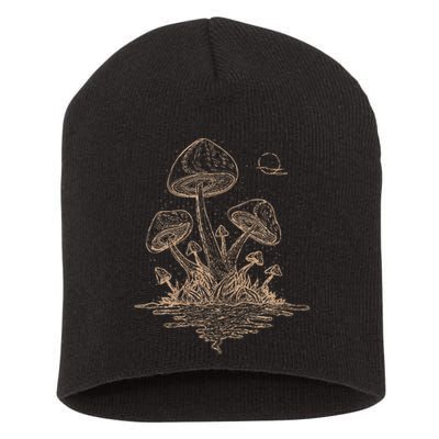 Mushroom Cottagecore Goblincore Aesthetic Fungi Short Acrylic Beanie