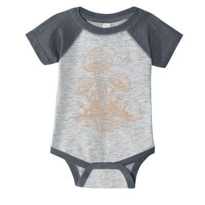 Mushroom Cottagecore Goblincore Aesthetic Fungi Infant Baby Jersey Bodysuit