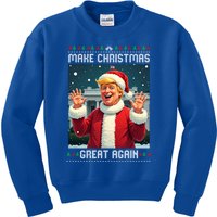 Make Christmas Great Again Trump Christmas Ugly Cool Gift Kids Sweatshirt