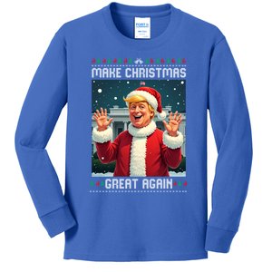 Make Christmas Great Again Trump Christmas Ugly Cool Gift Kids Long Sleeve Shirt