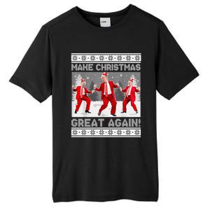 Make Christmas Great Again Santa Trump Dance Ugly Sweater Tall Fusion ChromaSoft Performance T-Shirt