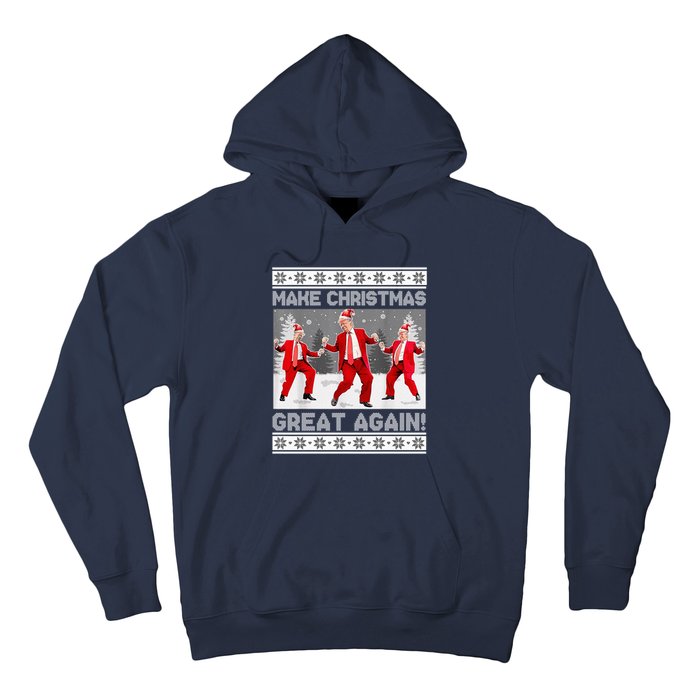 Make Christmas Great Again Santa Trump Dance Ugly Sweater Hoodie