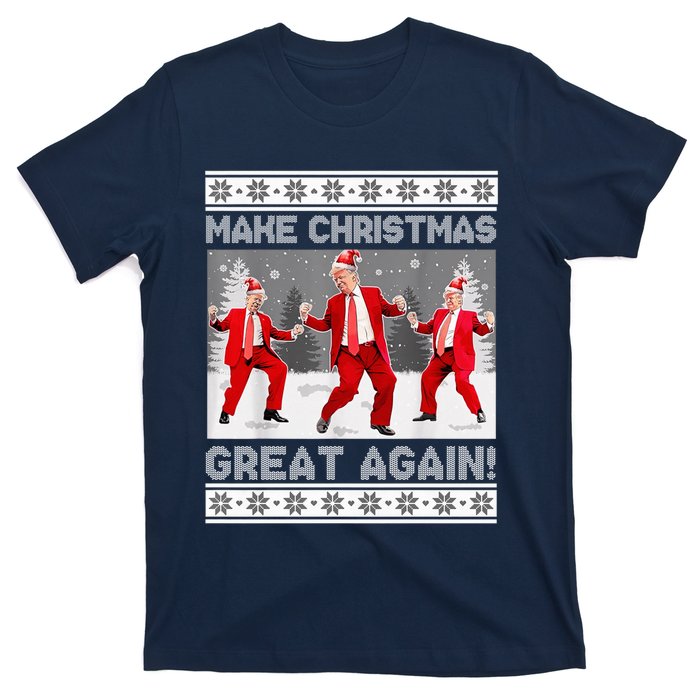 Make Christmas Great Again Santa Trump Dance Ugly Sweater T-Shirt