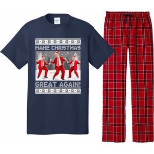 Make Christmas Great Again Santa Trump Dance Ugly Sweater Pajama Set