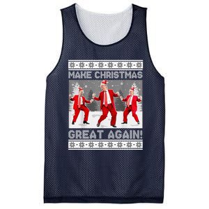 Make Christmas Great Again Santa Trump Dance Ugly Sweater Mesh Reversible Basketball Jersey Tank