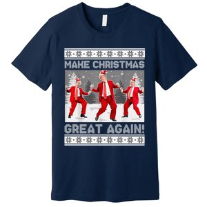 Make Christmas Great Again Santa Trump Dance Ugly Sweater Premium T-Shirt