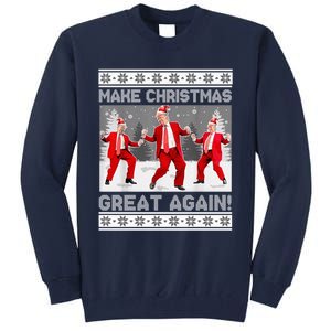 Make Christmas Great Again Santa Trump Dance Ugly Sweater Tall Sweatshirt