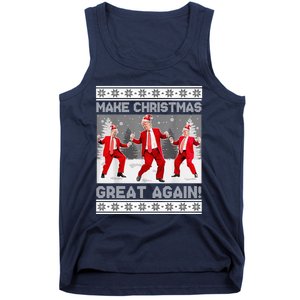 Make Christmas Great Again Santa Trump Dance Ugly Sweater Tank Top