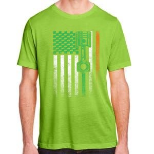 Mechanic Car Garage Irish American Flag St Patrick's Day Great Gift Adult ChromaSoft Performance T-Shirt