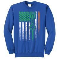 Mechanic Car Garage Irish American Flag St Patrick's Day Great Gift Sweatshirt