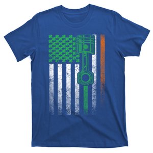 Mechanic Car Garage Irish American Flag St Patrick's Day Great Gift T-Shirt