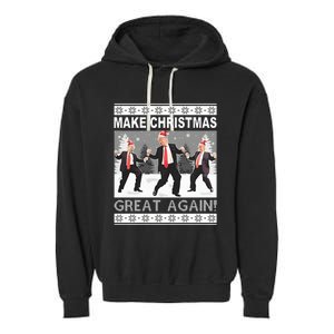 Make Christmas Great Again Trump Dancing Sweatshirt Garment-Dyed Fleece Hoodie